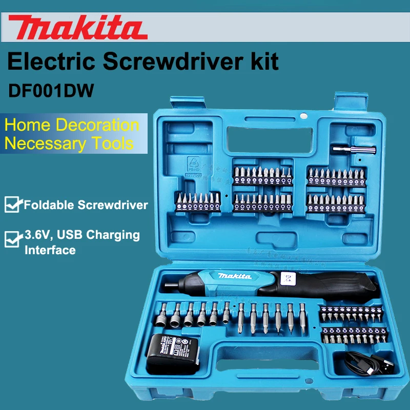 Japan Makita DF001DW Rechargeable Screwdriver Electric Screwdriver kit