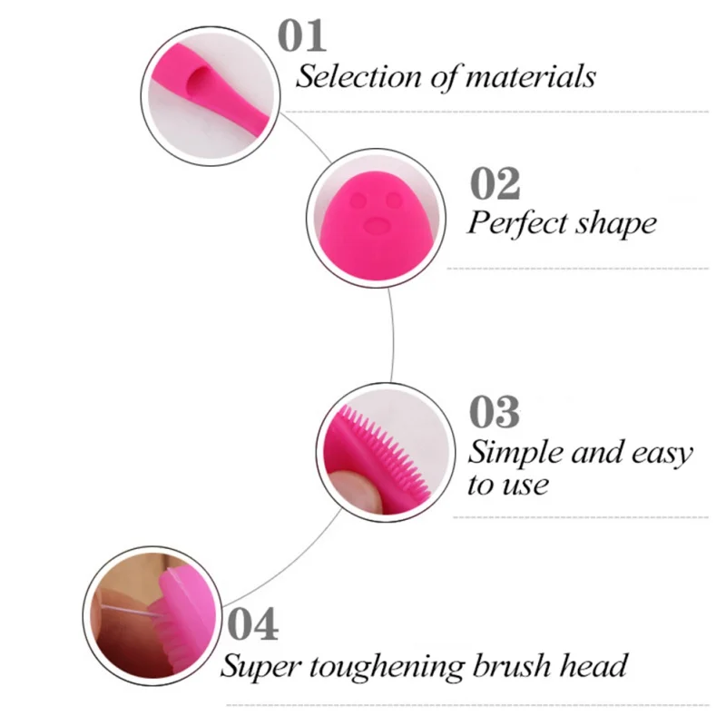 4 цвета лица для очищения пор силиконовыне щетки удаления угрей прыщи пилинг массаж носа кисть метка на коже Remover