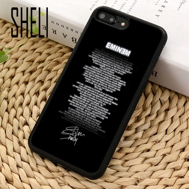 Чехол для телефона SHELI Custom Eminem Song and Signature iPhone 5 6 6s 7 8 plus 11 pro X XR XS max SamsungS7 edge S8 S9 S10 |