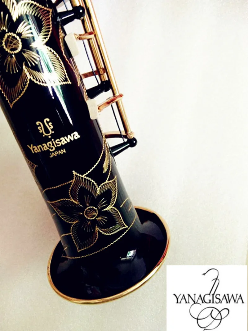 

Japan Yanagisawa Soprano saxophone S901 Instrument B flat Musicl Black Golden key Soprano sax with case free shipping