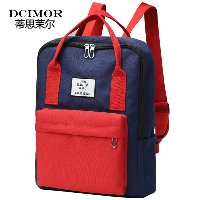 

DCIMOR Women Laptop Backpack Waterproof nylon color portable backpacks Schoolbag for Boys and girls High Quality Travel Bag pack