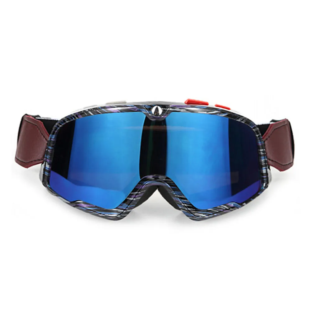 HEROBIKER очки для мотокросса Dirt Bike мотоциклетные очки Мотоцикл пылезащитный лыжный мотокросс очки мотоциклетные очки - Цвет: C007 Colorful Blue