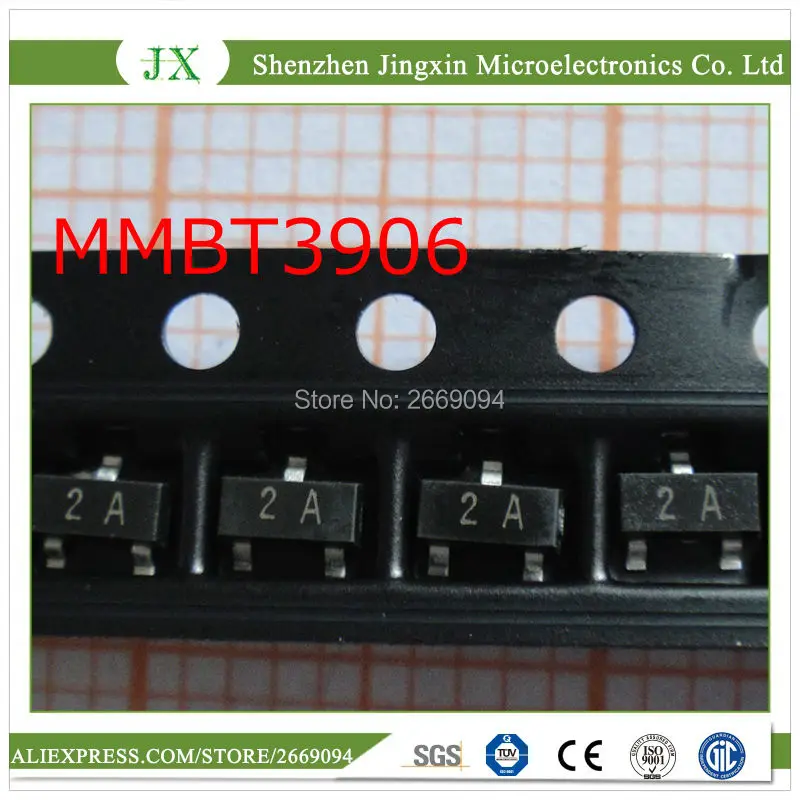 

100pcs free shipping MMBT3906LT1G MMBT3906 2N3906 3906 SOT23-3 0.2A/40V PNP