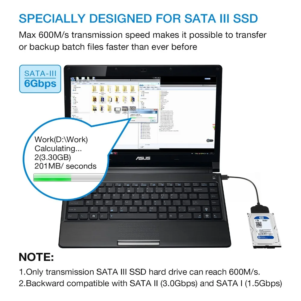 JZYuan SATA к USB 3 0 2 5 дюймовый жесткий диск 22 Pin высокоскоростной кабель переходник для