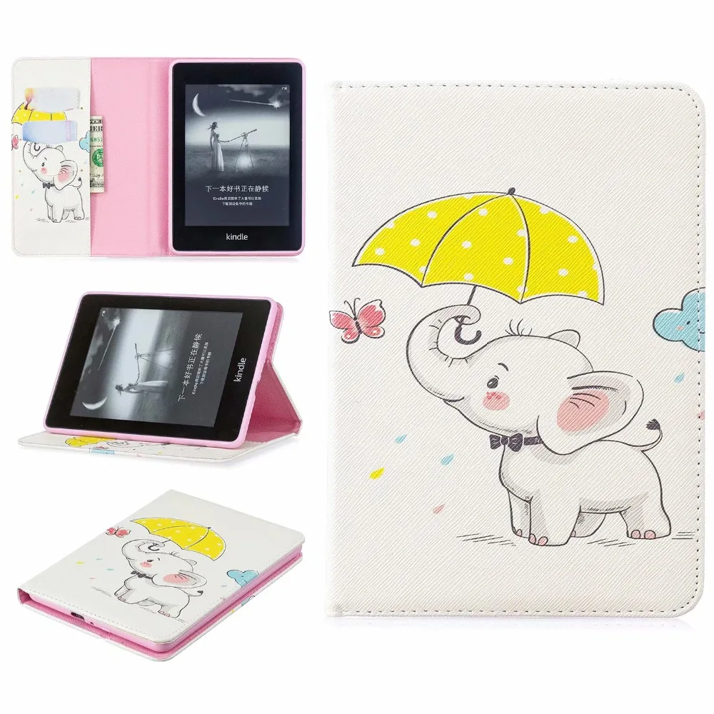 Cartoon for Amazon Kindle Paperwhite 4 2018 10th Generation Case Smart Panda Elephant Card Slot Cover for Paperwhite 4 2018 Case (3)