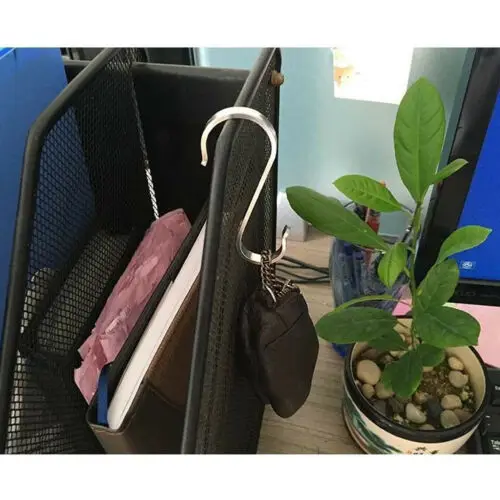 Stainless Steel S Shape Hooks Stainless Steel Hanger Clasp Rack Clothes Kitchen Pot Pan