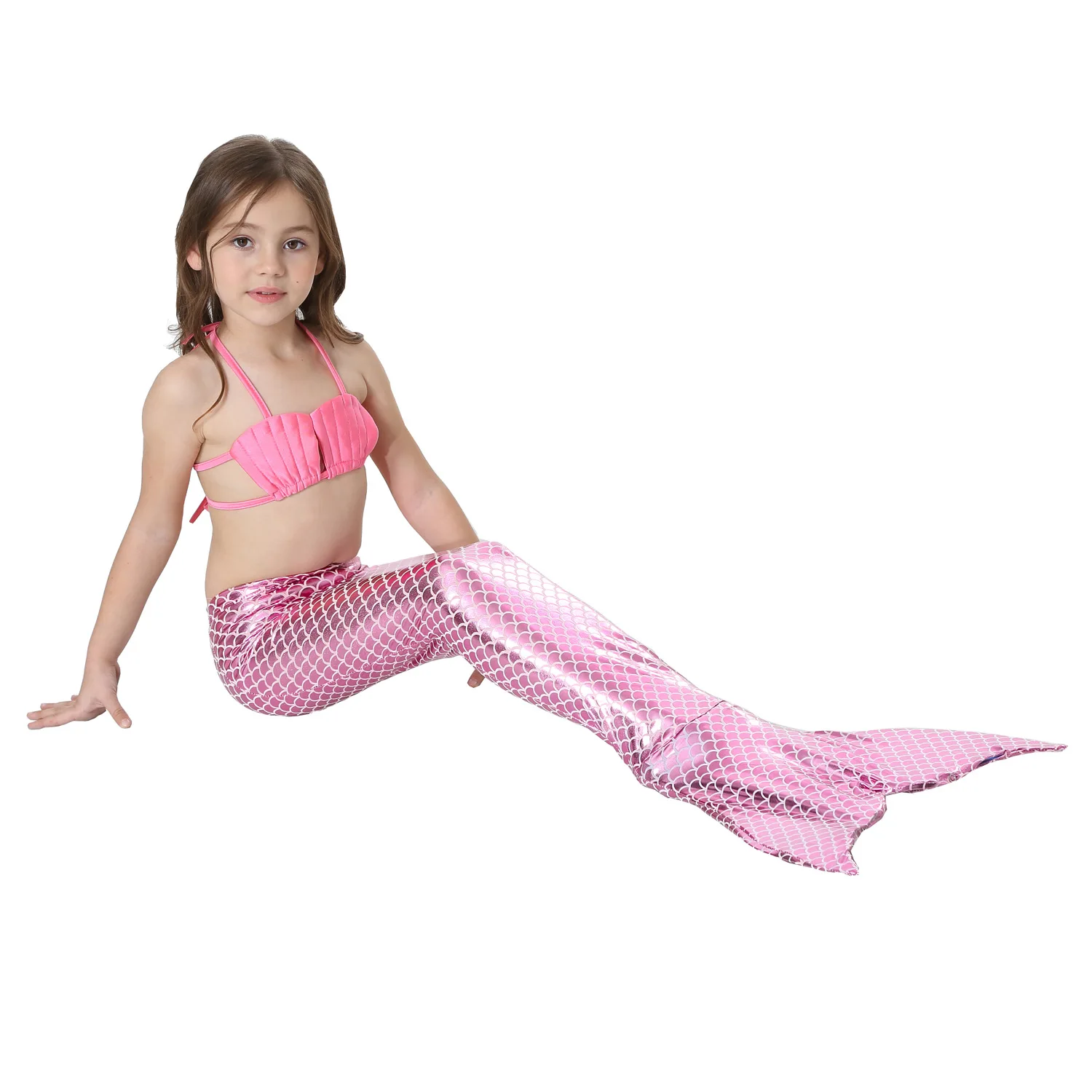 Хвосты маленькой русалки для плавания Костюм Русалки косплей девушки купальник детский для плавания костюм Monofin Cola De Siren