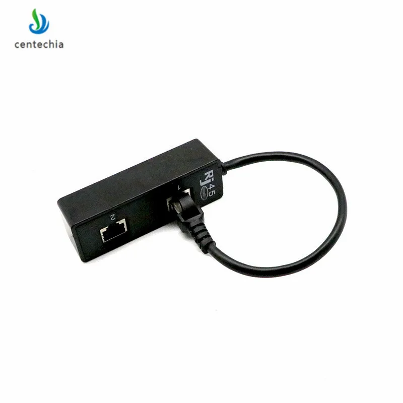 Сетевой Разветвитель RJ45 с 1 штекера на 2 гнездовых порта удлинитель со штекером