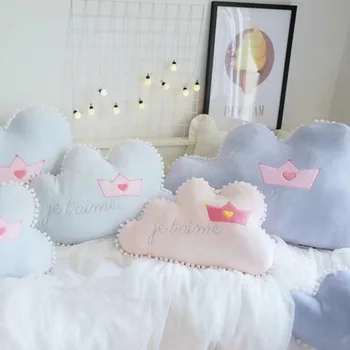 

Romantic Clouds Pillow with French Words Plush Toys Cute Cartoon Clouds Pillow Cushion Baby Kids Room Decor Dolls