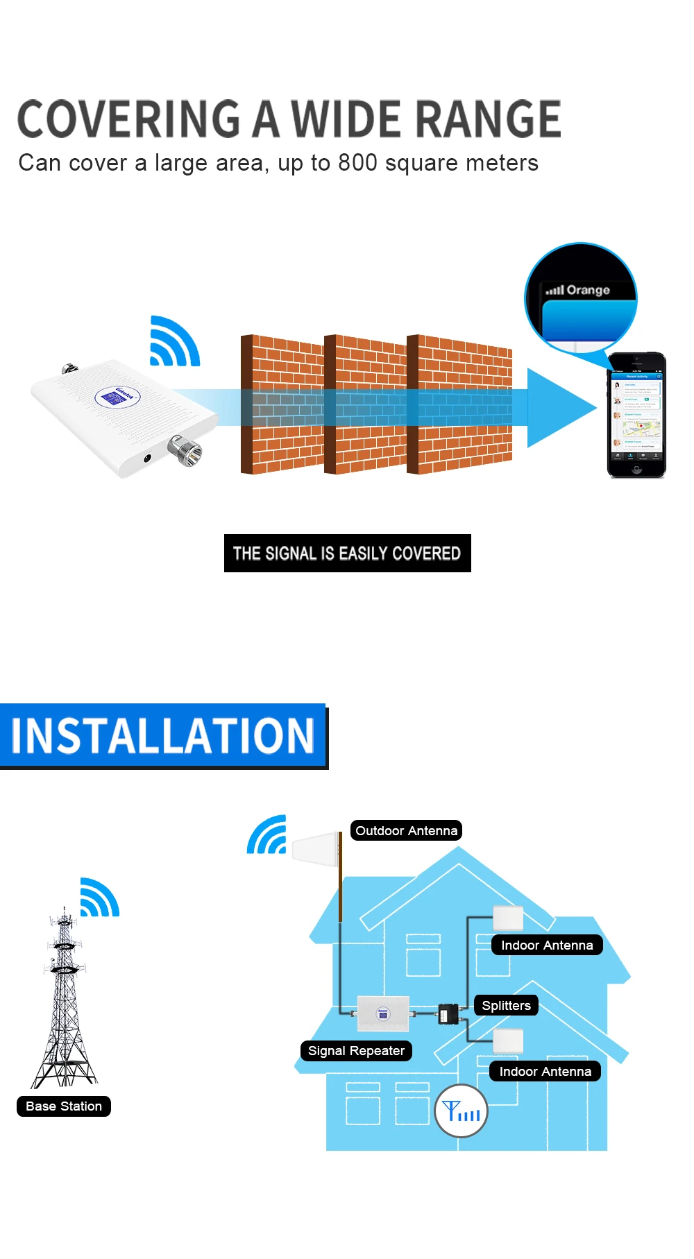 Lintratek 70dB с высоким коэффициентом усиления 2G 3g UMTS 850mhz .