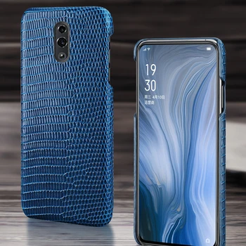 

Stylish Lizard Pattern Genuine Leather Case For OPPO Reno Luxury Slim Hard Protective Back Case Cover For OPPO Reno Phone Cases