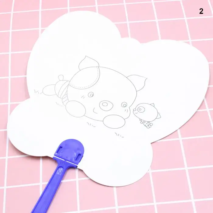 5 шт. DIY бумажный веер белый инструмент для рисования художественная живопись прочный для детей магазин