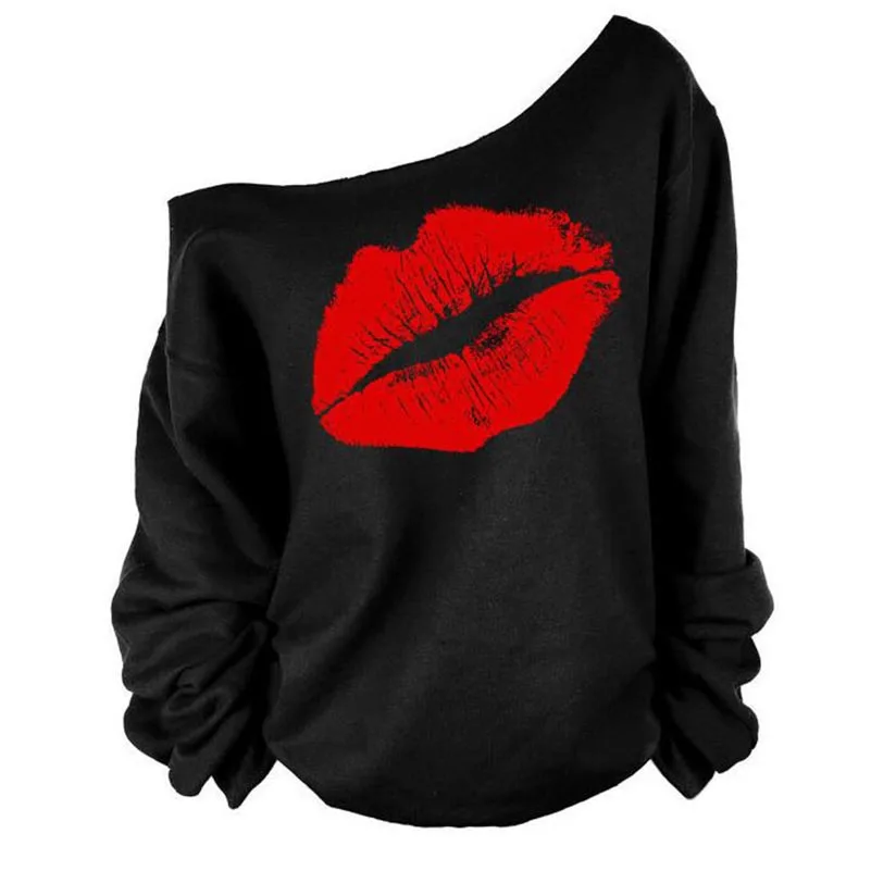 

2018 Lips Harajuku Hoodies Women Sweatshirts Plus Size Long Sleeve Sexy Kawaii Clothing Cute Female Aesthetic 2018 Warm Pullover