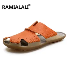 Ramialali/летние мужские сандалии; дышащие шлепанцы; мужские пляжные повседневные сандалии; Мужская обувь; шлепанцы; Zapatos