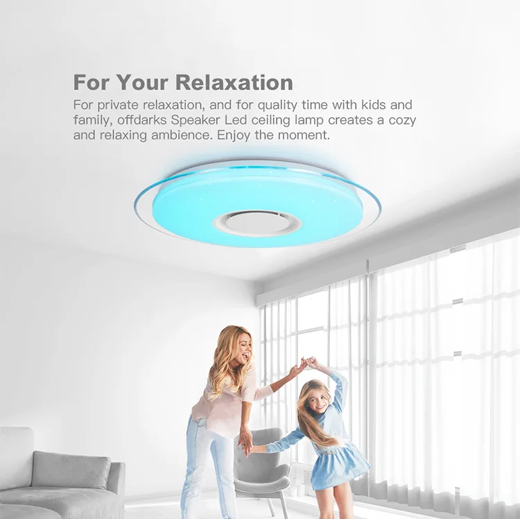 OFFDARKS Modern LED ceiling Lights home lighting 36W 48W 52W 72W APP Bluetooth Music light bedroom lamps Smart ceiling lamp gold ceiling lights