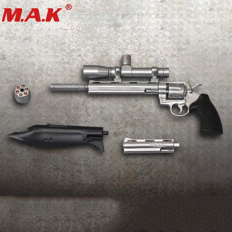 

1/6 gun model weapon toy sliver color PYTHON miniature pistols toy fit for 12" action figure accessories