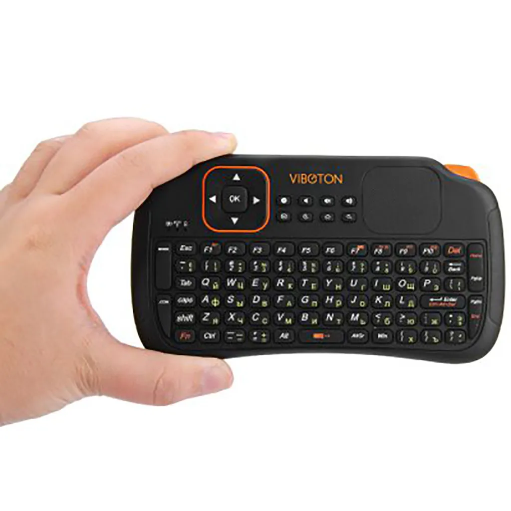 83keys Mini Wireless Keyboard 2.4ghz English Russian Air Mouse With Touchpad Remote Control Android TV Box For PC 718#2