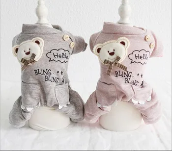 

Hello Bear Pet Dog Clothes Winter Warm Dog Bathrobe Jumpsuits Dog Pajamas Coats Clothing For Dogs Cat Yorkie Maltese Chiwawa