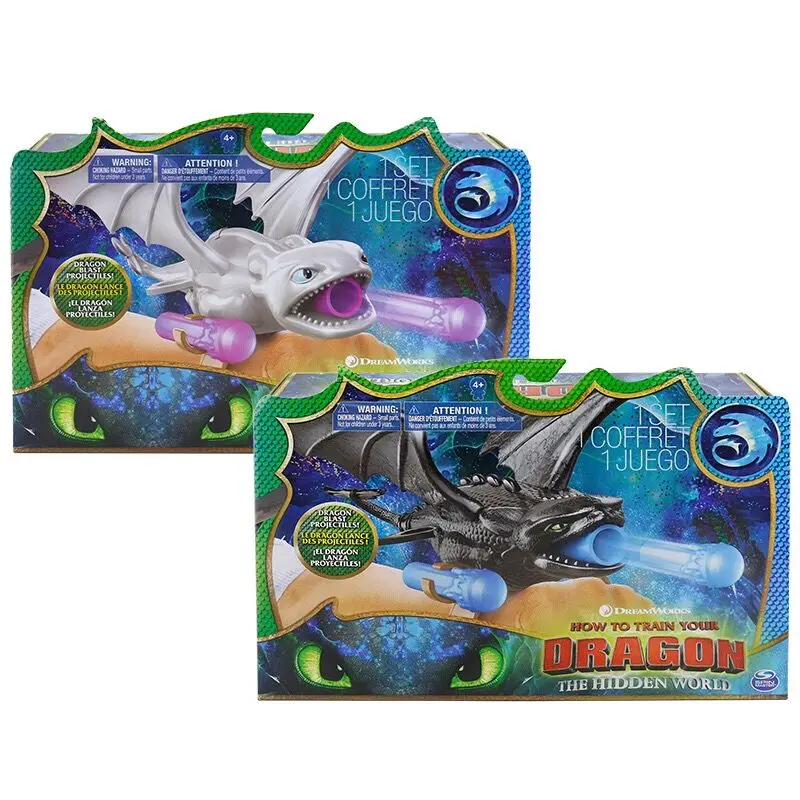 2019 Hot Genuine How to Train Your Dragon 3 toothless light fury Shooting toy action figure Children toy Kids Birthday Gift