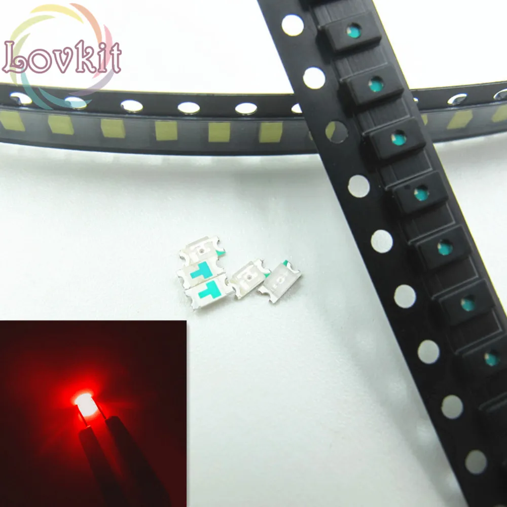 100 штук пакет 0603 SMD красный светодиод супер яркий SMT светодиоды диод 620-630nm DIY | Лампы