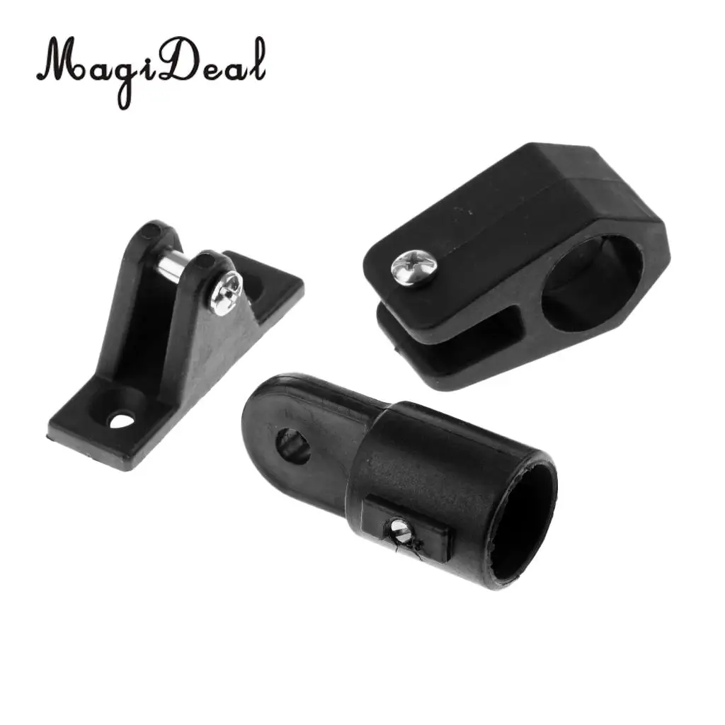 MagiDeal Universal 12Pcs/Set 22mm Boat Bimini Top Nylon Fittings Kits - Eye End+Jaw Slide+Hinge Replacement for Water Sport Acce