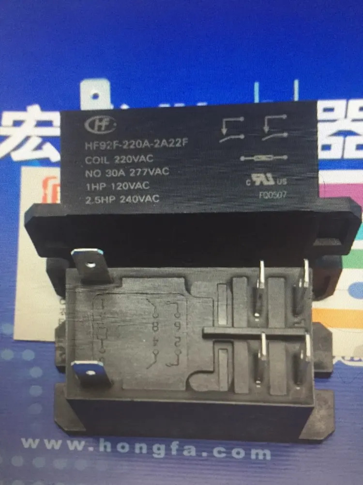 

HF92F-220A-2A22F 220VAC 30A 277VAC DIP6 HONGFA RELAY 2 From A, New and original