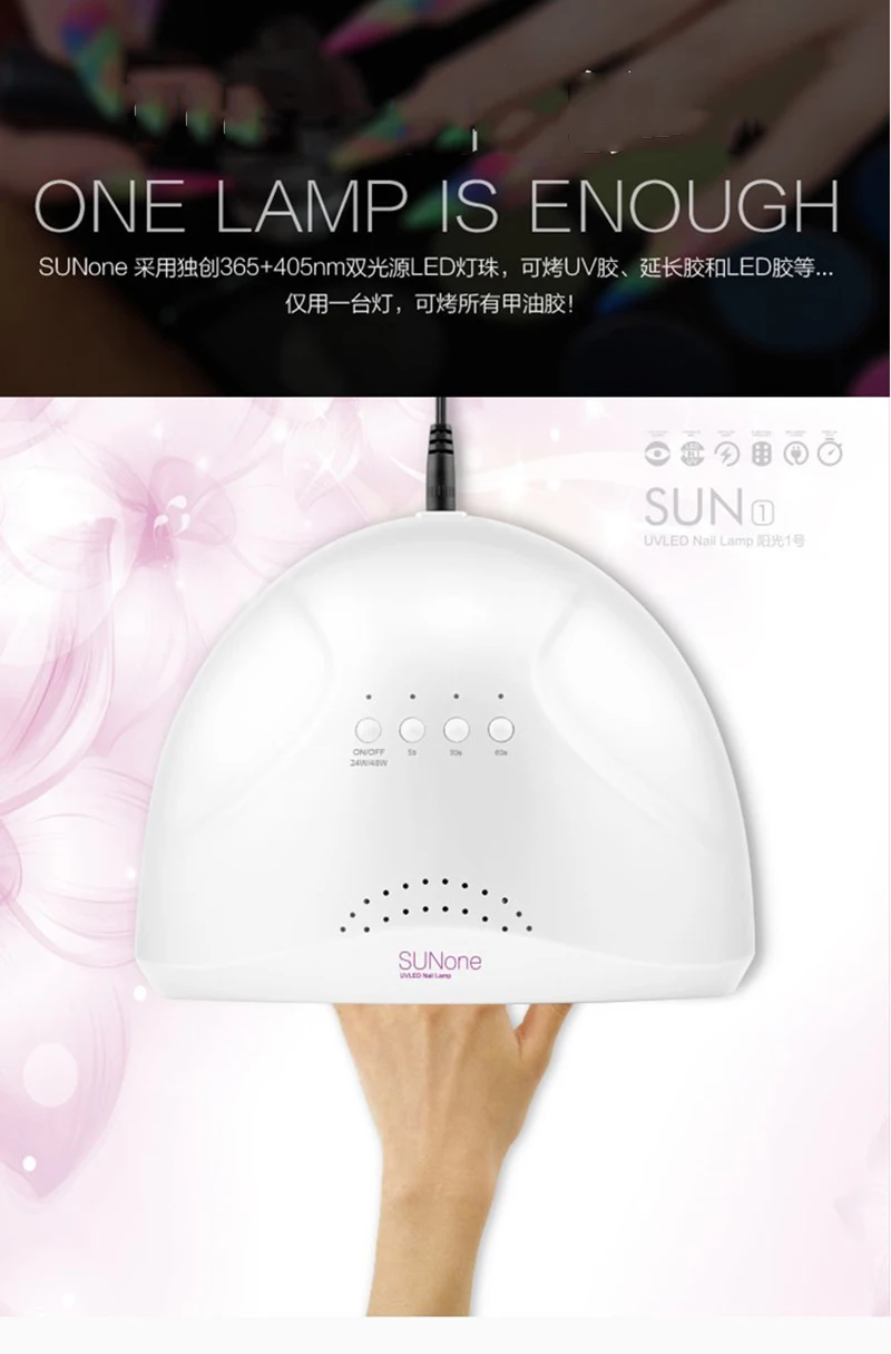 SUNUV 48W SUNONE Professional LED UV Nail Lamp Nail Light Nail Dryer Manicure Gel Varnish Drying For Nail Gel Polish Curing-3