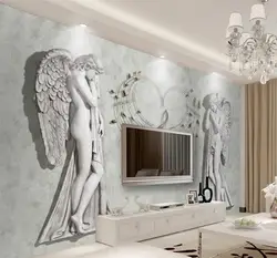 На заказ 3D фото обои Европейский ангел художественная роспись стены покрытие Современная гостиная спальня ТВ фон Фреска Декор