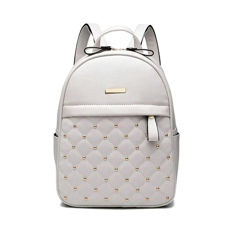 

Women PU Leather Backpacks for Girls mochila Backpack Hot Sale Fashion Causal bags High Quality bead female shoulder bag ZY-164