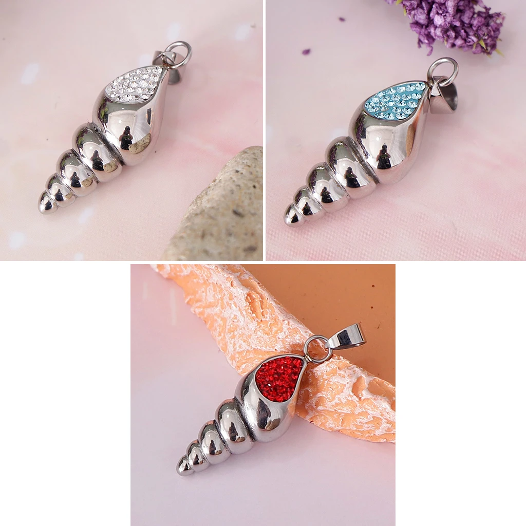 Women Men Unisex Stainless Steel Crystal Urn Pendant Cremation Ashes Holder Keepsake Memorial Jewelry for Family Members 