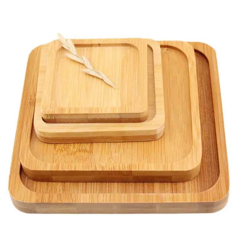 

Japan Style Simple Home Square or Circular Tray Bamboo Flower Pot Tray Bonsai Flower Pots Water Tray Gardening Accessories