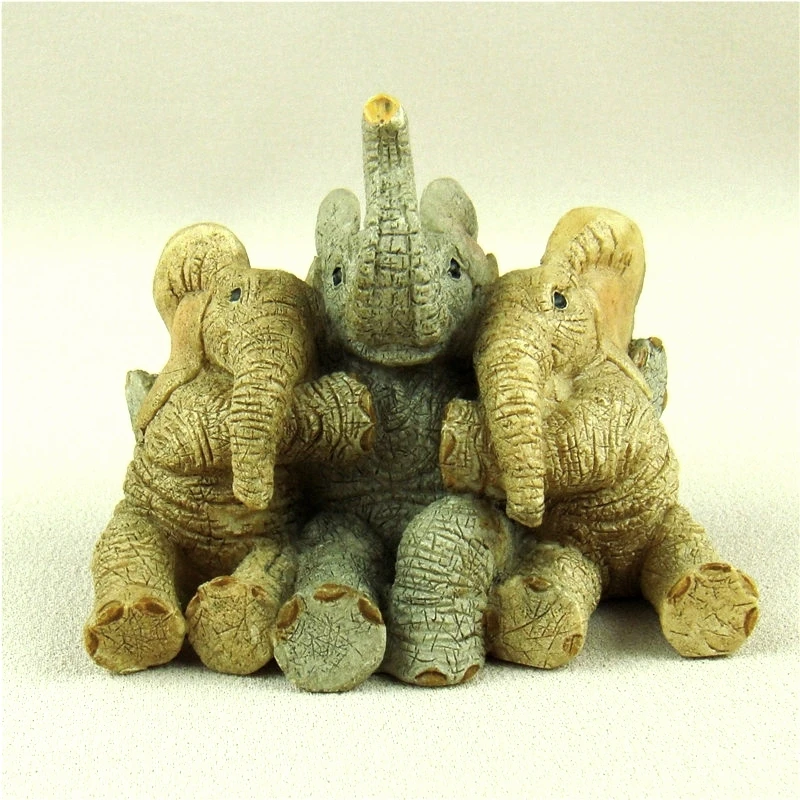 

Elephant Lovers Miniature Handmade Resin Boyfriend and Girlfriend Figurine Dandy Decoration Gift Craft Ornament Accessories