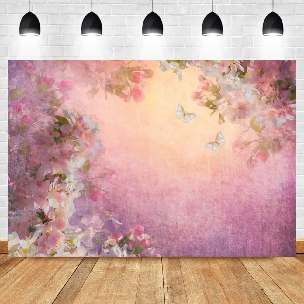 

Neoback Newborn Baby Floral Photography Backdrops Flowers Photographic Studio Photo Background Birthday Decorations Prop