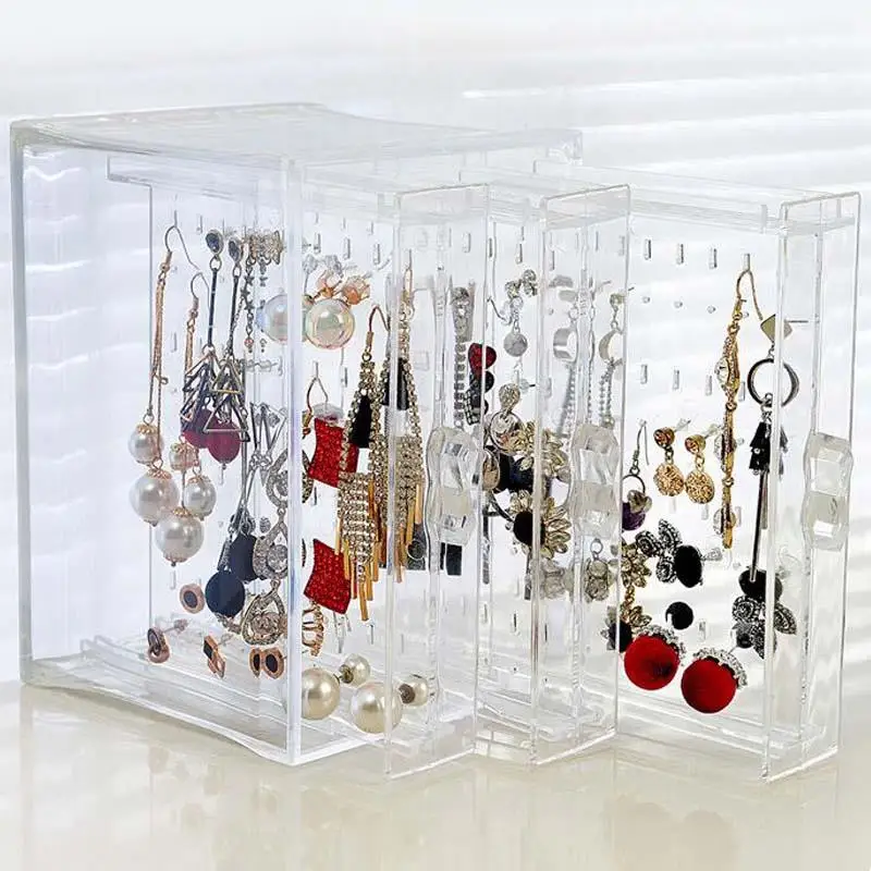 Small Earring Display Holder Jewelry Stand Showcase  Clear Acrylic 