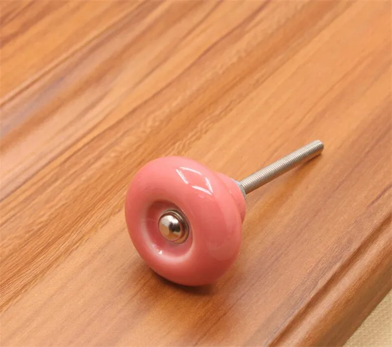 10 шт. 32 мм Красочный керамический круглый шкаф ручки дверные ручки-скобы шкаф ящик ручка для гардероба ручки