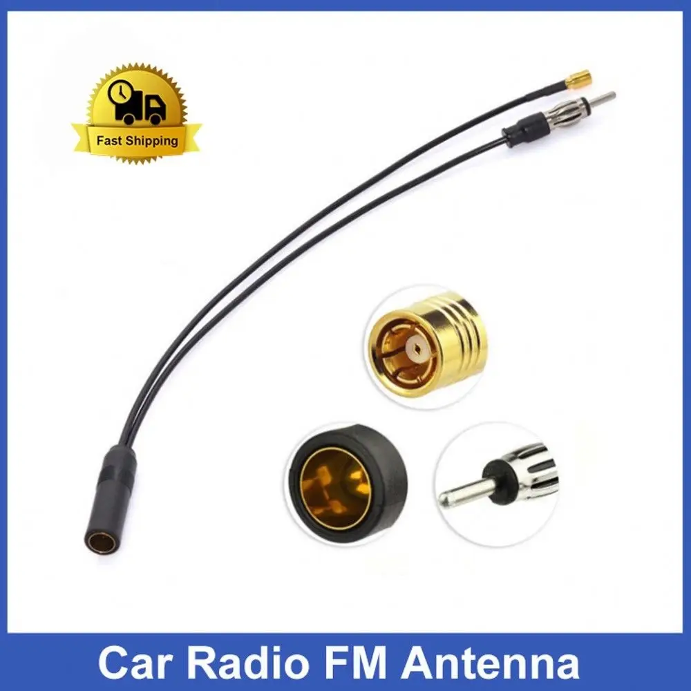 DAB Car Aerial DAB Antenna SMB Splitter Cable Digital Radio Amplifier for JVC