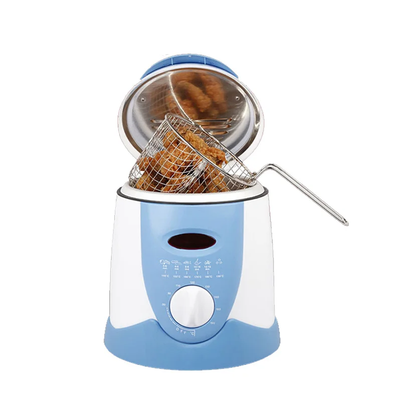 

Smokeless multifunctional frying pan 0.9L Mini electric oil fryer oven French fries Grill Chicken Fried Fish Pot machine EU
