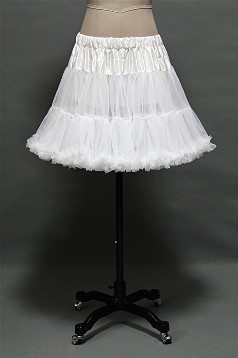 Short Petticoat 2016 A Line Cheap Petticoats for Wedding Dress Prom Cocktail Black White Red Tulle Bridal Petticoats Underskirts