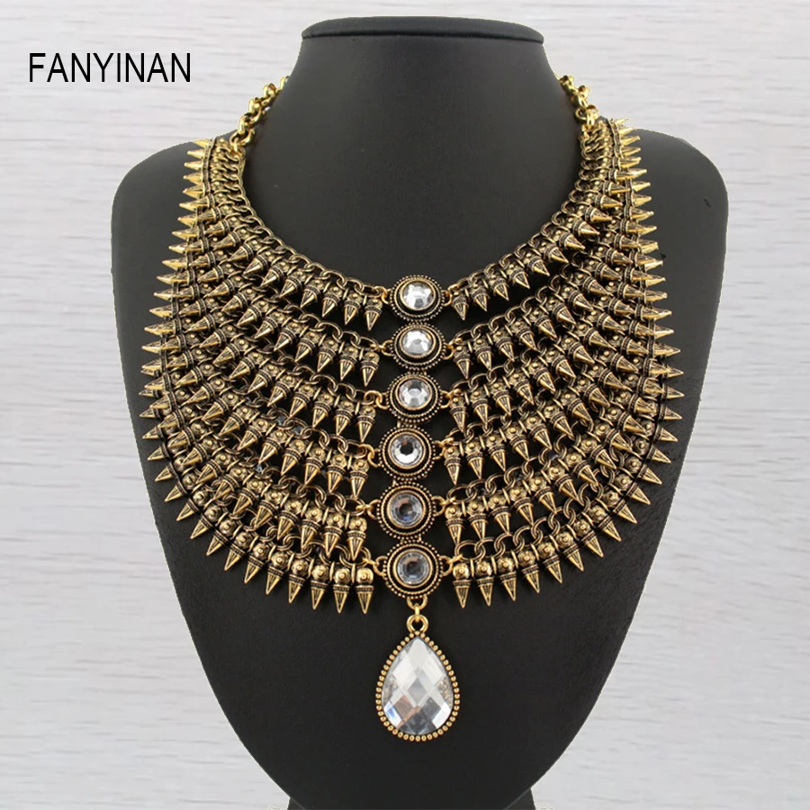 

JIANXI fashion necklaces pendants punk choker collar multi layer statement choker necklace charms bijoux crystal pendant boho