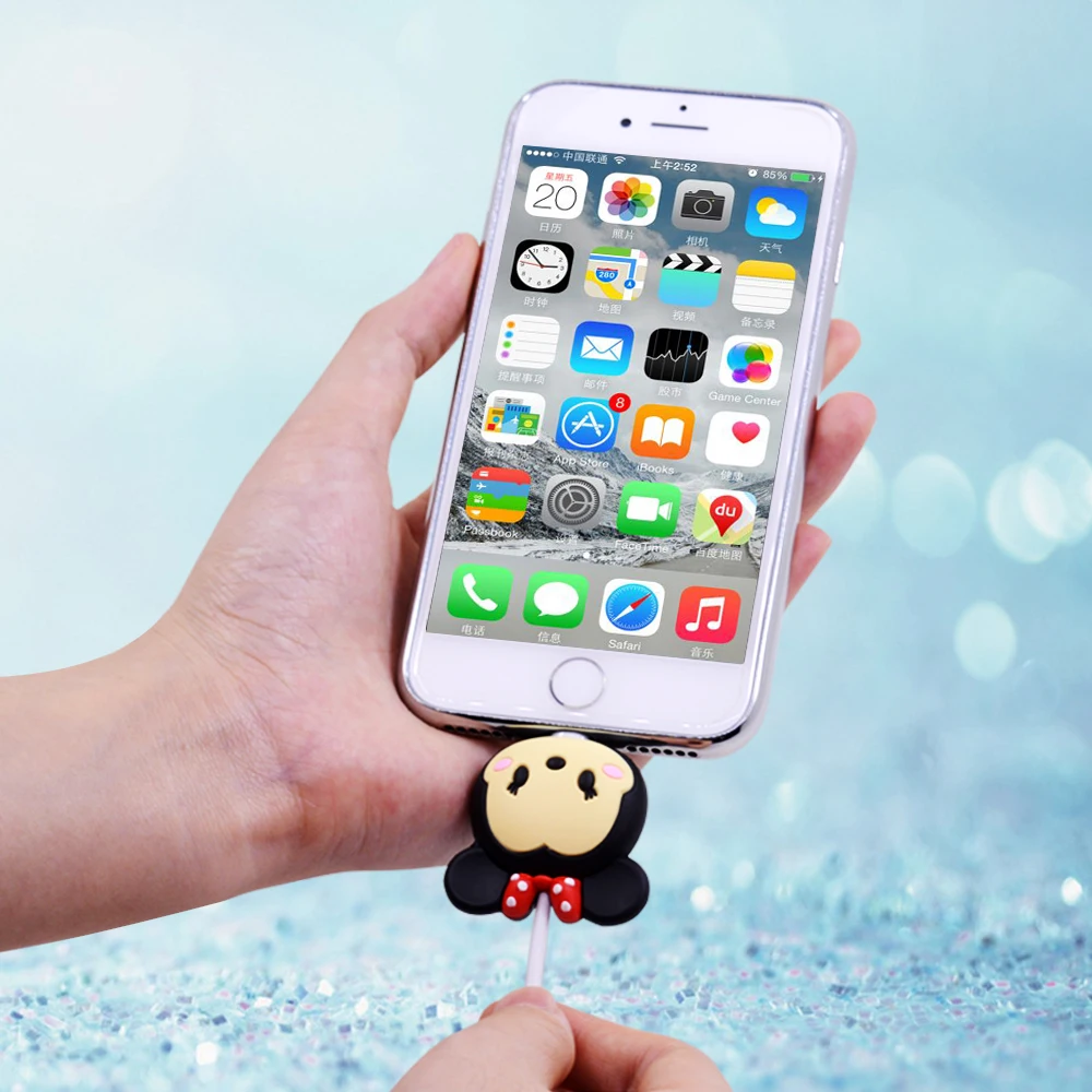 CHIPAL мультфильм укуса животных кабель протектор для iPhone USB передачи данных