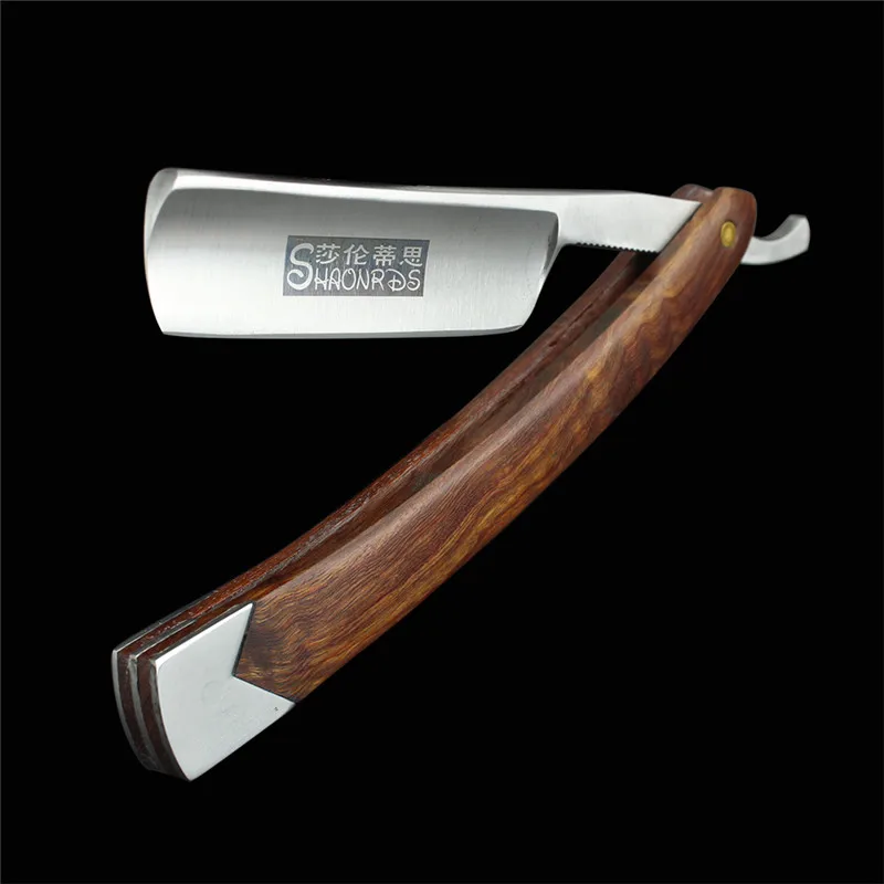 Antique Men Straight Shaving Knife with Razor Blade Professional Retro