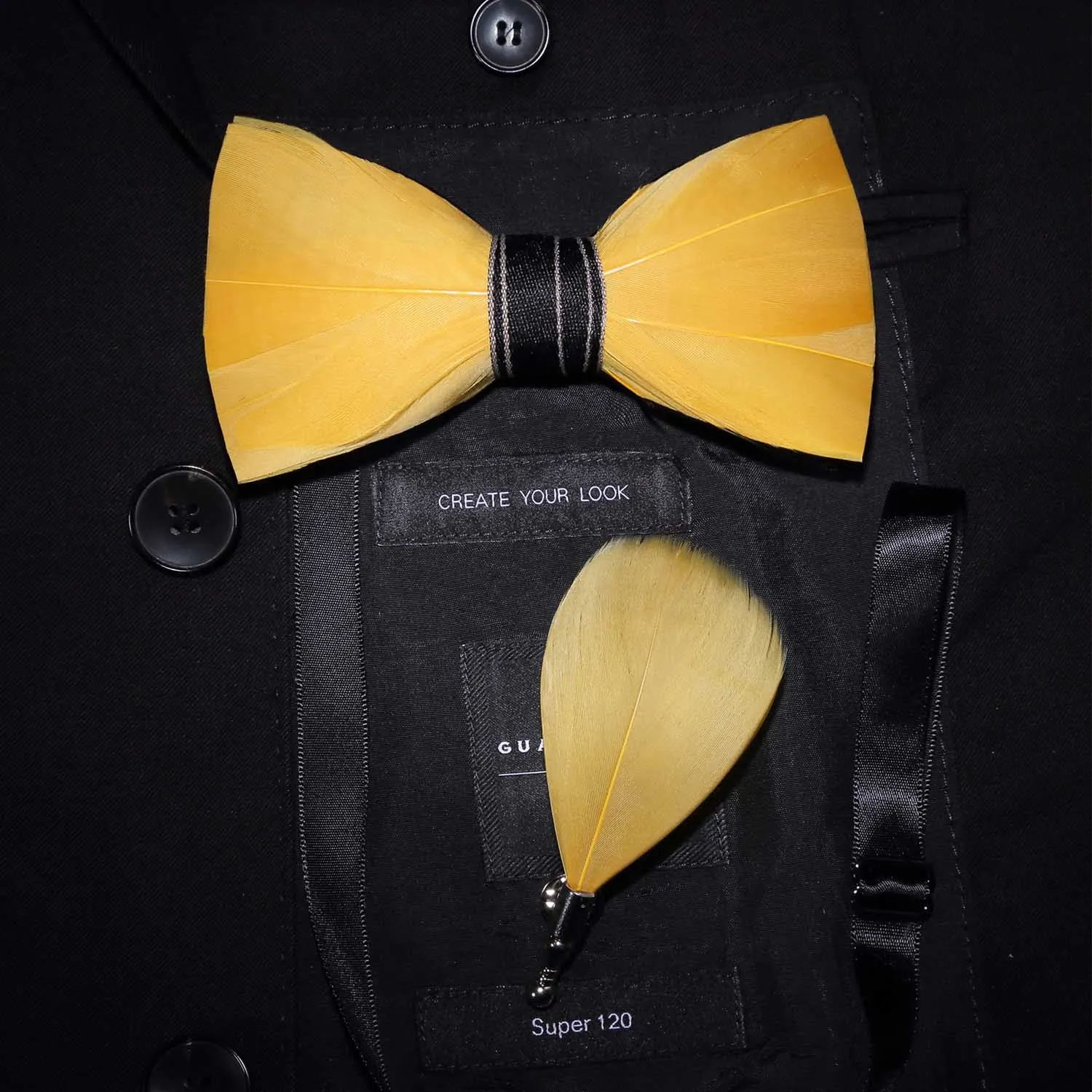 JEMYGINS, дизайн, Натуральное перо, изысканный галстук-бабочка ручной работы, булавка-брошь, подарок, набор в коробке для мужчин, Свадебная вечеринка, галстук-бабочка - Цвет: 34