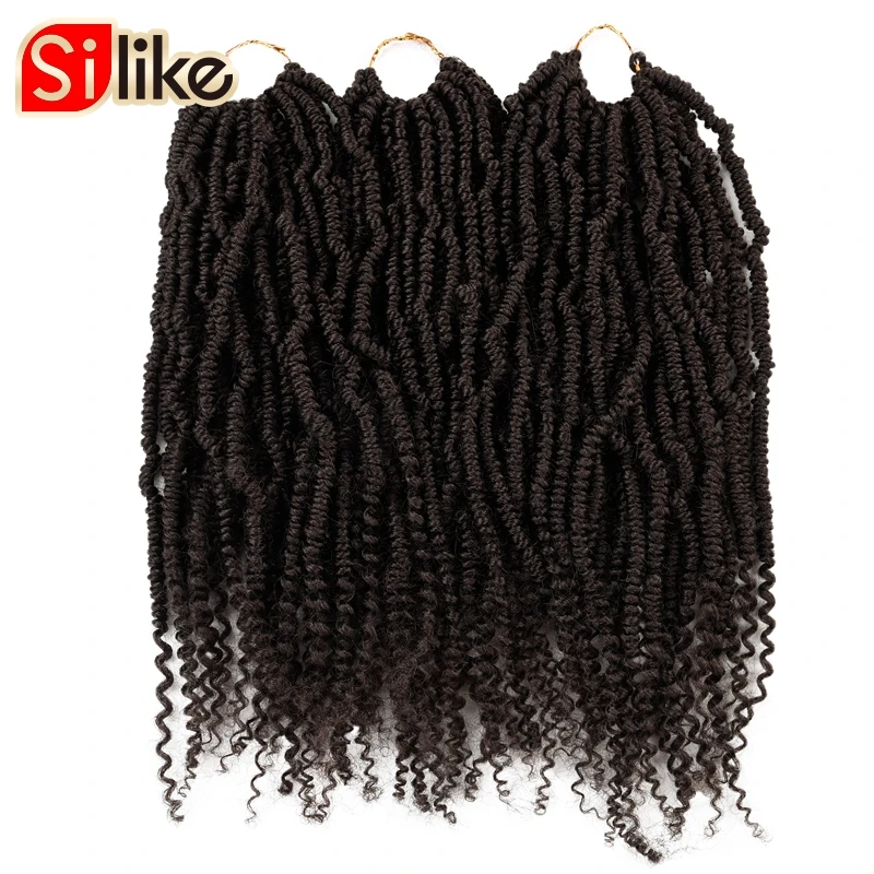 

Passion Spring Twists Synthetic Crotchet Hair Extensions Ombre Crochet Braids Fiber Pre looped Fluffy Twists Braiding Hair Bulk