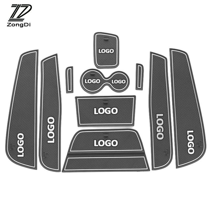 

ZD 10pcs/1set Car Non-Slip Interior cup cushion Door Mat Stickers Covers car-styling For Renault Captur Auto Accessories