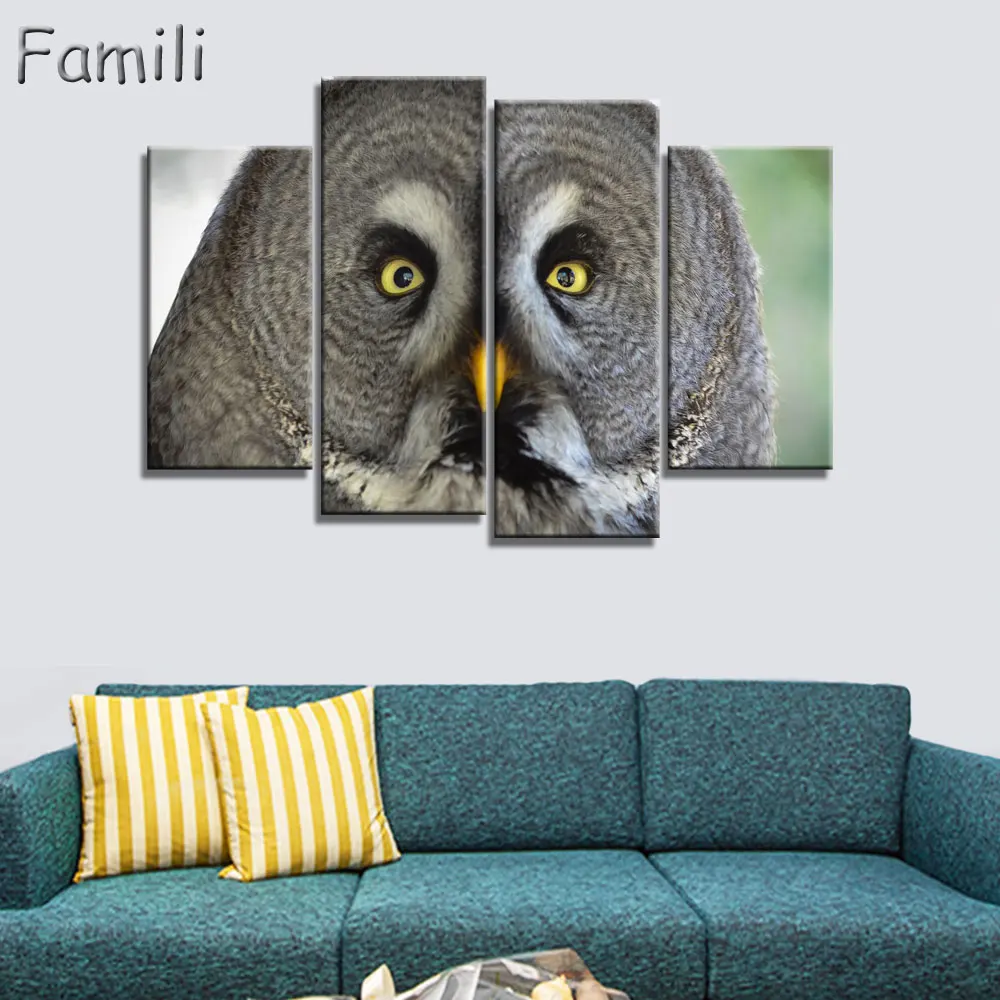 

Framed Cute Owl Canvas Paintings Modern Bird Wall Christmas Canvas Pictures For Home Decor Cuadros Decoracion Vintage Cool Gift