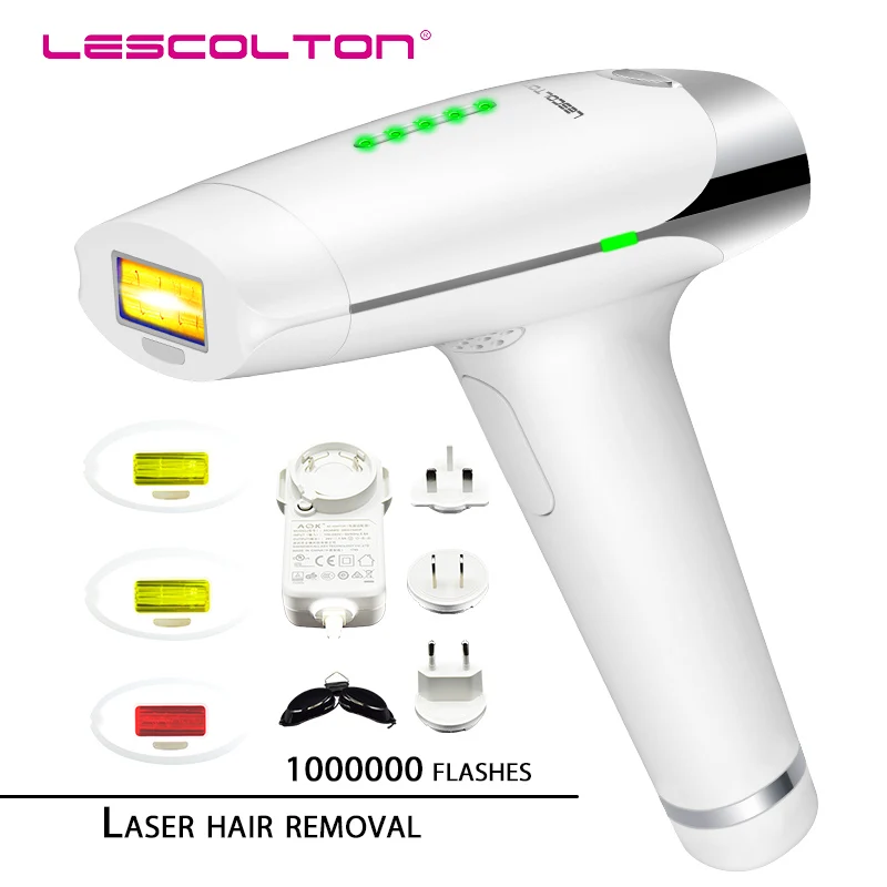 1000000 раз Lescolton 4в1 IPL лазерная машина для удаления волос depilador лазерная эпиляция удаление волос постоянное бикини для взрослых - Цвет: 1000000times white