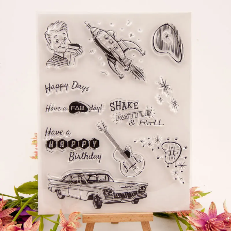 

ZFPARTY Lovely Boy Transparent Clear Silicone Stamp/Seal for DIY scrapbooking/photo album Decorative card making