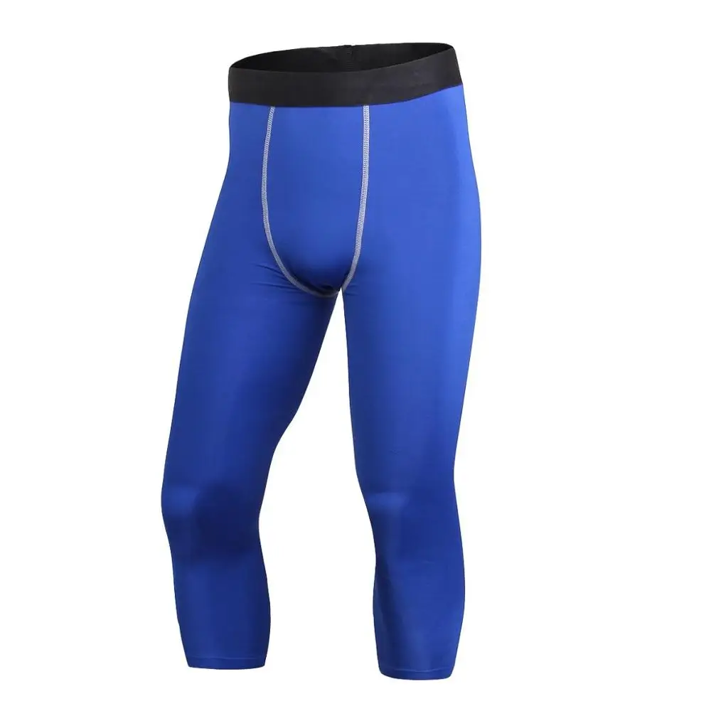Модные мужские Спортивные Компрессионные колготки с базовым слоем, одежда для кожи, штаны для фитнеса - Цвет: Синий