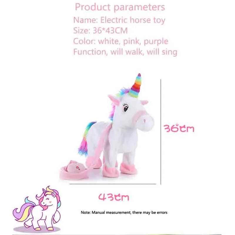 Andando e Cantando Animais de Pelúcia Interativos para Meninas Bebê Eletrônico Recheado Unicórnio Grandes Brinquedo Crianças Brinquedos Cavalo Educacional 6 High Quality Brinquedos e hobbies