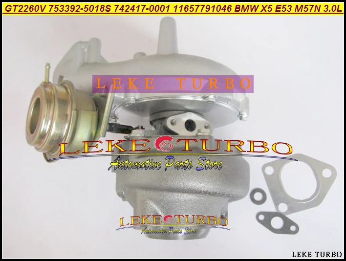 GT2260V 753392 742417 753392-5018S 742417-1 11657791046 11657791044 Turbo For BMW X5 3.0d E53 M57N 3.0L 218HP (3)